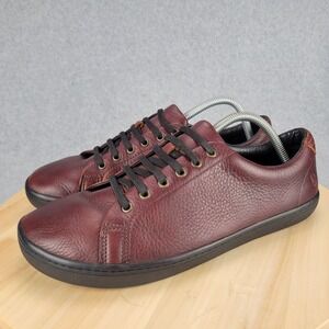 Birchbury Bramfords Sneakers Mens 10 Burgundy Leather Wide Toe Box Minimalist